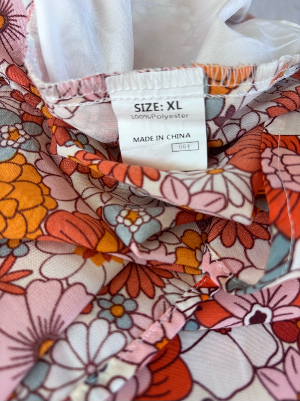 Boho Floral V-Neck Prairie Mini Dress Indie Cottagecore XL - Picture 12 of 13